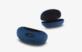 Oakley blue hard sunglasses case with black interior, ellipse logo on the top
