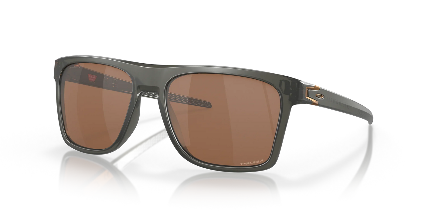 Oakley Leffingwell sunglasses with matte grey smoke frame and Prizm tungsten lenses