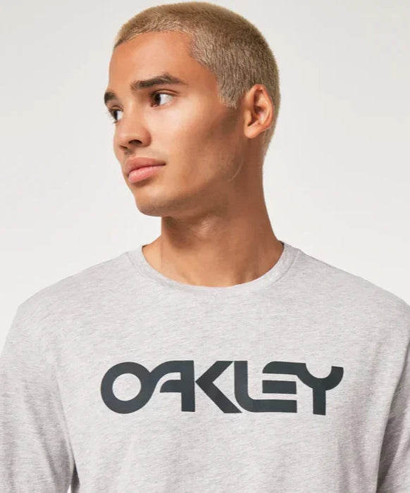 Oakley Mark II granite heather grey t-shirt with bold black logo, surf clothing style
