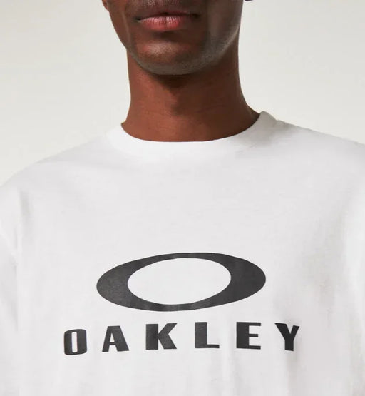 Oakley white t-shirt with black logo, surf clothing for watersports