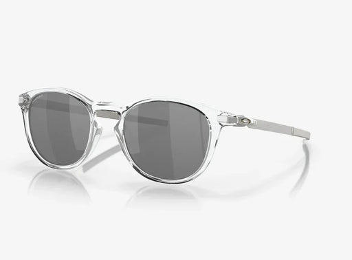 Oakley Pitchman R sunglasses with clear frame and black lenses, ideal for watersports
