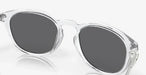 Oakley Pitchman R sunglasses with polished clear frame and dark lenses