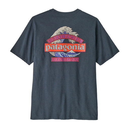 Patagonia Great Waves Responsibili-Tee in Summit Blue, front view