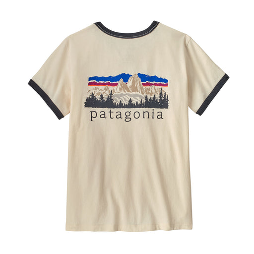 Patagonia Fitz Roy Foothills Ringer Tee in Undyed Natural, front view