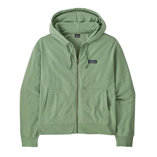 Patagonia Ahnya full zip hoody in ellwood green with front pockets and logo patch