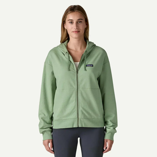Patagonia Ahnya full zip hoody in ellwood green, women's surf clothing
