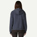 Patagonia Ahnya full zip hoody in sunken blue, shown from the back, surf clothing