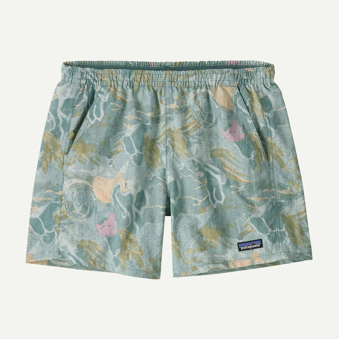 Patagonia Baggies 5-inch water shorts in Virtually Blue with abstract print, elastic waist