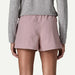 Patagonia Barely Baggies shorts in quiet violet, back view, women's surf clothing