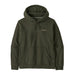 Patagonia basin green hooded sweatshirt with logo, surf clothing for watersports