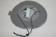 Patagonia Brimmer Hat, grey with thermal blue patterned edge, wide brim, adjustable chin strap