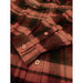 Patagonia Men's Fjord Flannel Shirt Powder Rusty Red fabric, pocket and button detail
