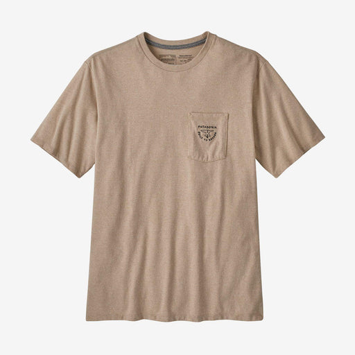 Patagonia Forge Mark Crest Pocket Responsibili-Tee Oar Tan - Boardworx