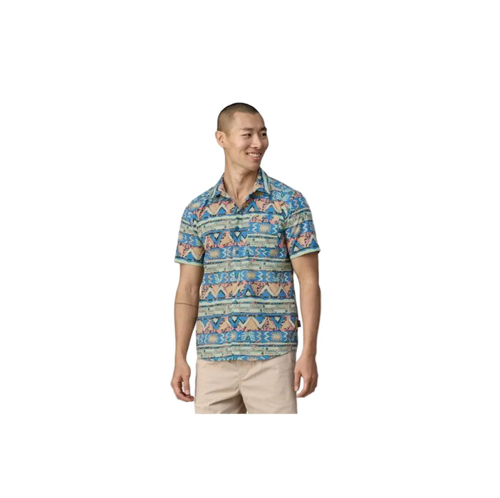 Patagonia Go-To Shirt High Hopes Geo: Salamander Green