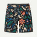 Patagonia Hydropeak boardshorts with black base and multicolour abstract pattern