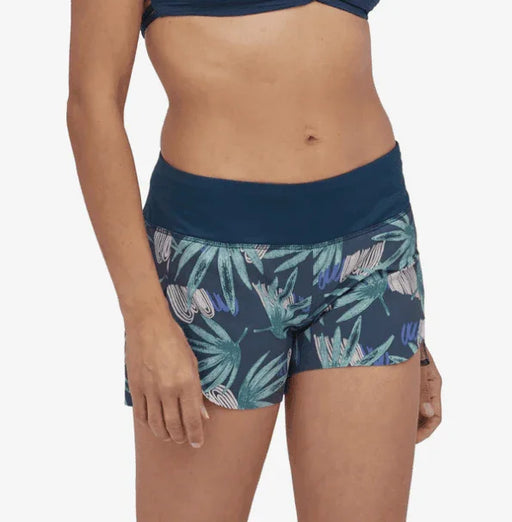 Patagonia Hydropeak Stretch Surf Shorts tropical Ecuador Hz Tidepool Blue on model