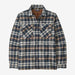 Patagonia Insulated Organic Cotton Midweight Fjord Flannel Shirt in navy plaid