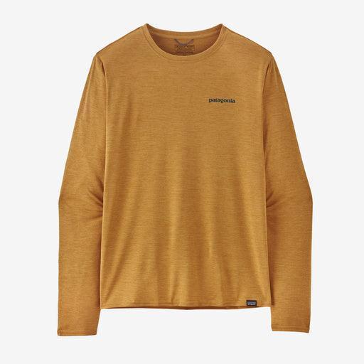 Patagonia Long-Sleeved Capilene Cool Daily Graphic Shirt - Waters Boardshort Logo: Pufferfish Gold X-Dye - Boardworx