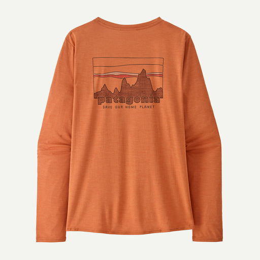 Patagonia Long-Sleeved Capilene® Cool Daily Graphic Shirt '73 Skyline: Rock Melon X-Dye - Boardworx