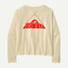 Patagonia long sleeve organic shirt undyed natural with red mountain logo on back