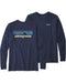 Patagonia Long-Sleeved P-6 Logo Responsibili-Tee New Navy - Boardworx