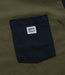 Patagonia long sleeve tee tent green with navy chest pocket and logo patch