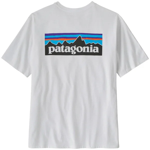 Patagonia Men's P-6 Logo Responsibili-Tee White