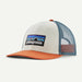 Patagonia P-6 Logo LoPro Trucker Cap White Redtail Rust - Boardworx