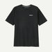 Patagonia black surf tee with small white logo, watersports clothing essential