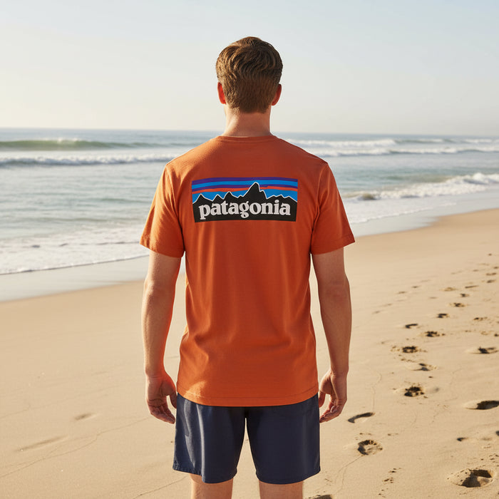 Patagonia P-6 Logo T-Shirt Coal Orange