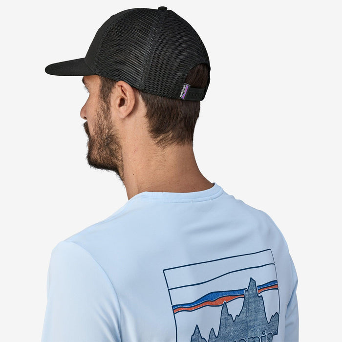 Patagonia P-6 Logo Trucker Cap Black - Boardworx