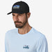 Patagonia P-6 Logo Trucker Cap Black - Boardworx