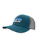 Patagonia P-6 Logo trucker hat in cascade green with mesh back, surf clothing accessory