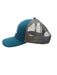 Patagonia P-6 Logo trucker hat in cascade green with mesh back, surf clothing accessory