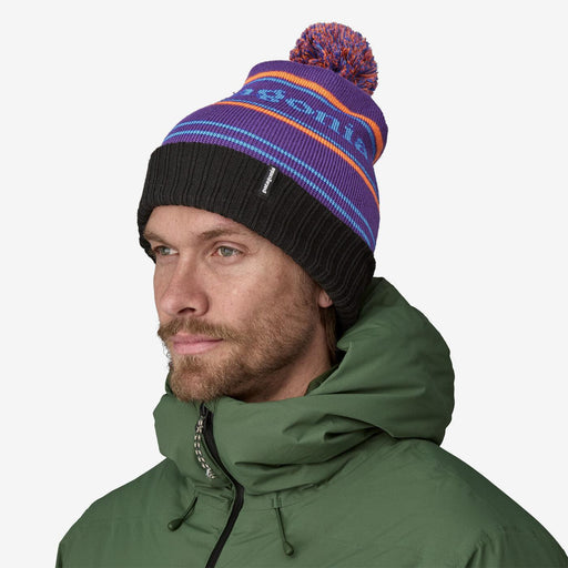 Patagonia Powder Town Beanie Park Stripe: Purple - Boardworx