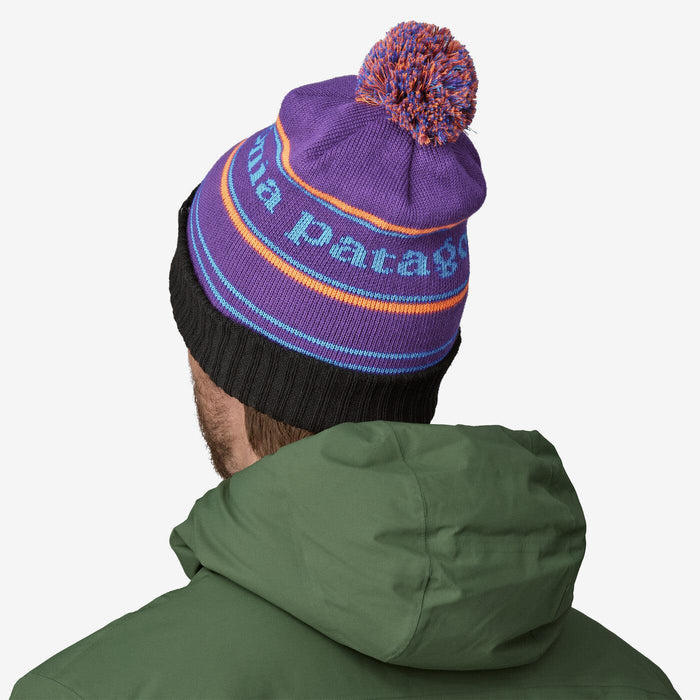 Patagonia Powder Town Beanie Park Stripe: Purple - Boardworx