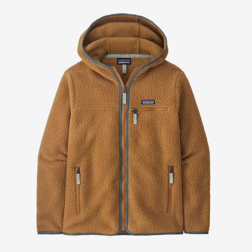 Patagonia Retro Pile Fleece Hoody Nest Brown/Nouveau Green - Boardworx