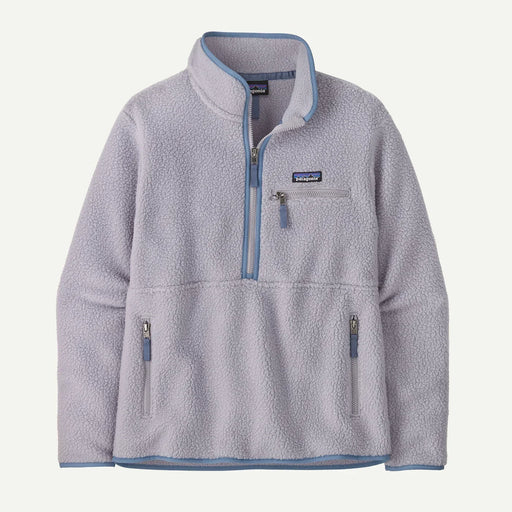 Patagonia Retro Pile fleece marsupial pullover in permafrost purple with zip pockets