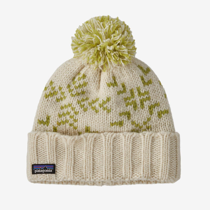 Patagonia Snowbelle Beanie Evergreen Flakes: Birch White - Boardworx