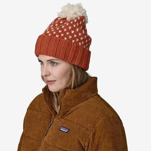 Patagonia Snowbelle Beanie Offset Dot: Burnished Red - Boardworx