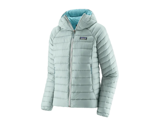 Patagonia Women's Down Sweater Hoody in Virtually Blue, front