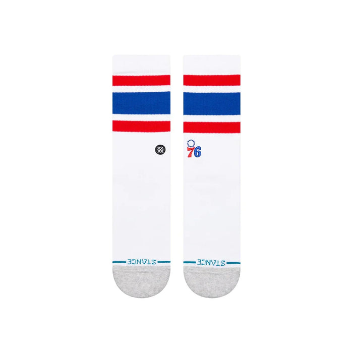 Stance Socks Tube Philadelphia 76ERS White