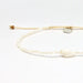 Pineapple Island Giada Melati shell beaded anklet with cream braided cord and white beads