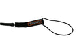 Prolimit coiled wing board leash in black with visible logo, watersports accessory