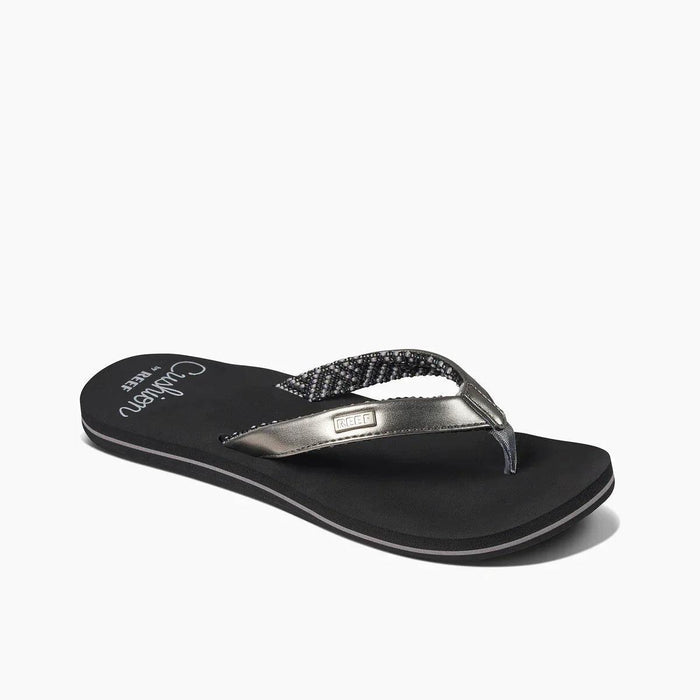 Reef Cushion Sands Ladies Flip Flops Gunmetal - Boardworx