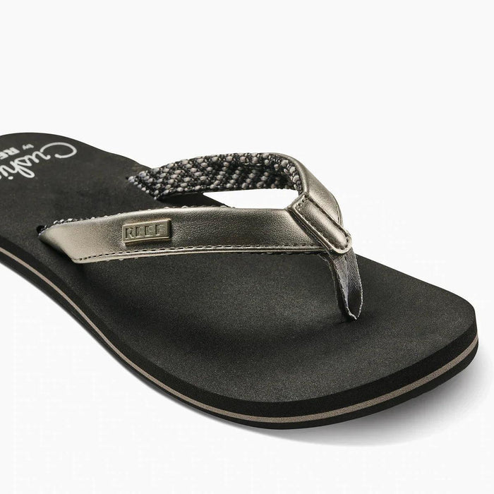 Reef Cushion Sands Ladies Flip Flops Gunmetal - Boardworx