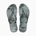 Reef Escape Lux Paint ladies flip flops, black paint design, top view