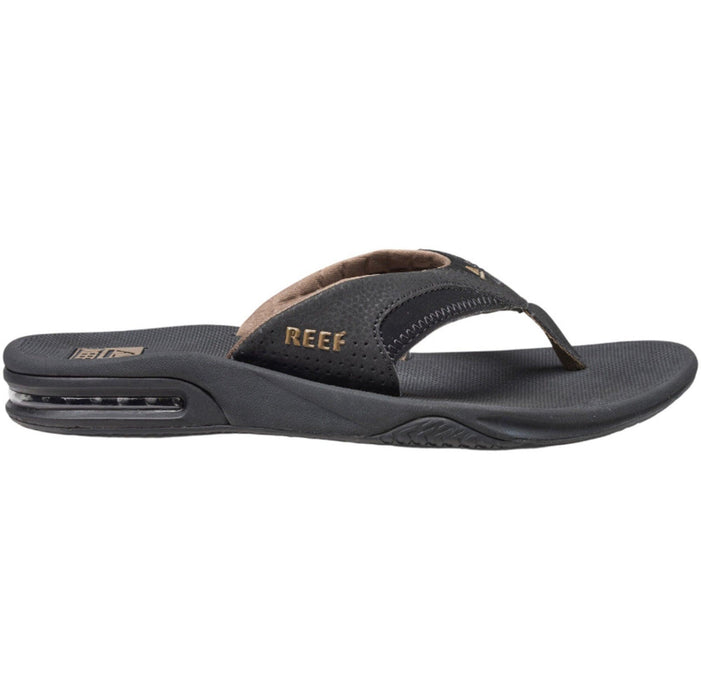 Reef Fanning Flip Flops Black/Brown - Boardworx