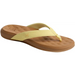 Reef ladies pale yellow flip flop sandal with cushioned brown sole