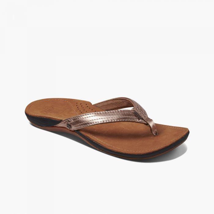 Reef Miss J-Bay Ladies Flip Flops Rose Gold - Boardworx